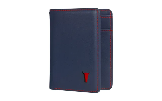 Slim Leather Bifold Wallet With Rfid Protection - Navy Blue product image