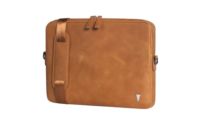 Slim Leather Laptop Bag - Tan product image