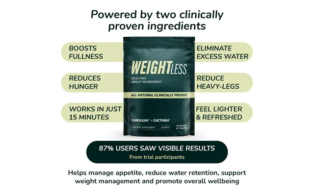 Weightless 120 Capsules - Weight Management Supplement 30 Day