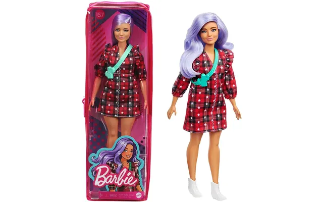 Barbie Fashionista Checkered Shirt Dress Doll