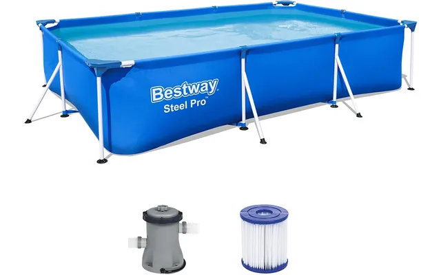 Bestway Steel Pro 9ft X 6ft Rectangular Pool With Filter Pump