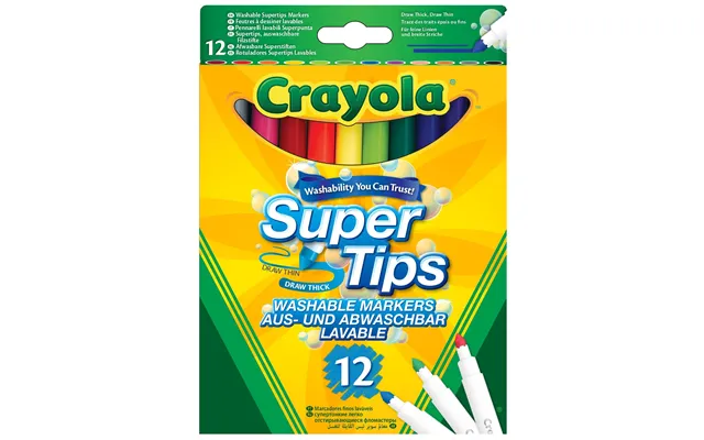 Crayola 12 Bright Supertips Washable Markers