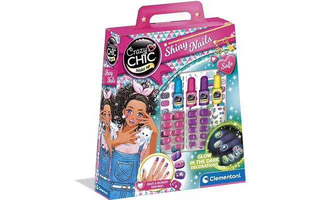 Crazy Chic Glow In The Dark Shiny Nails Set