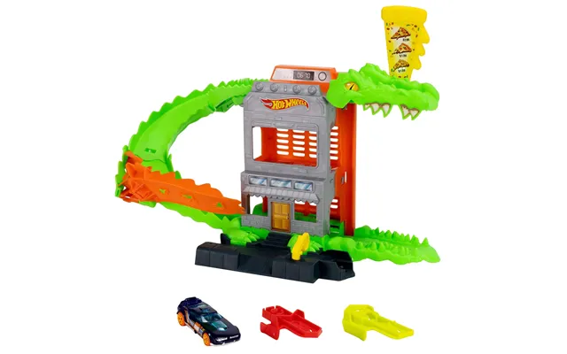Hot Wheels City Croc Pizza Attack Playset & 1 64 Scale Toy Car