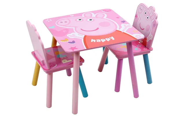Peppa Pig Wooden Table & 2 Chairs Set