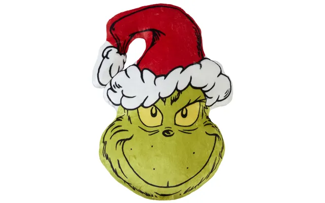 The Grinch Head Shape Cushion With Hat