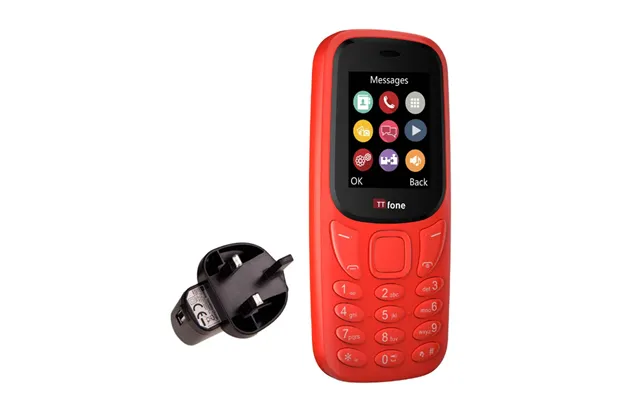 Ttfone Tt170 Dual Sim - Red With Mains Charger Ee