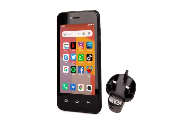 Used - Ttfone Black Tt20 Dual Sim With Mains Charger, Vodafone Sim Card