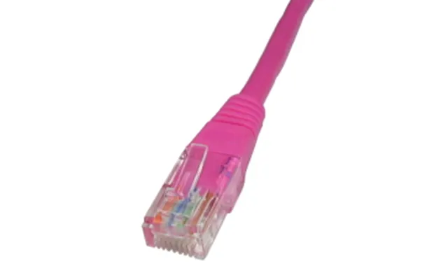 0.25m Cat5e Patch Cable Pink Full Copper 24awg