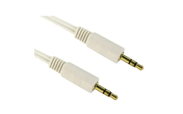 0.5m Audio Cable White 3.5mm Jack To Jack