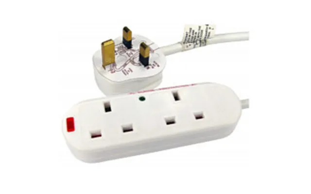 10m Surge Protected Uk Power Extension - 2 Ports