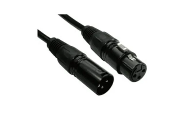 15m 3 Pin Xlr Male To Female Cable - Black Connectors