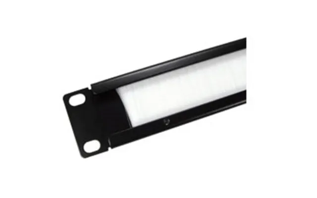 19 Inch Rack Mount White Brush Plate - 1u