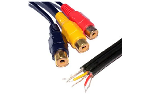 25cm 3x Phono Socket To Free End Cable