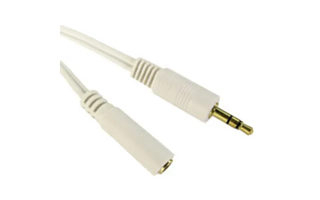 2m White Audio Extension Cable 3.5mm Male To Female