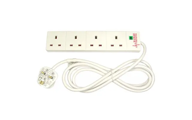 5m Surge Protected Uk Power Extension - 4 Ports