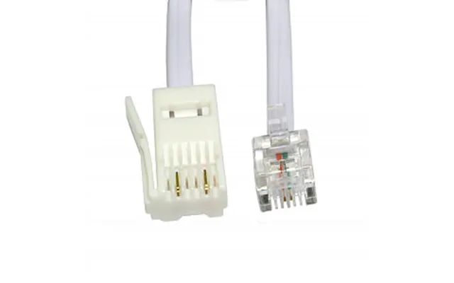 5m White Bt M Rj11-2 Wire Xover Modem Cable -rohs