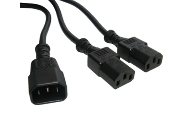 C14 To 2x C13 Power Splitter Cable Iec Kettle Style 1.8m