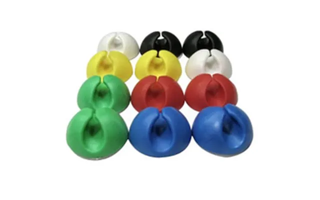 Desk Tidy Cable Management Mixed Colour 12 Pack Single Channel
