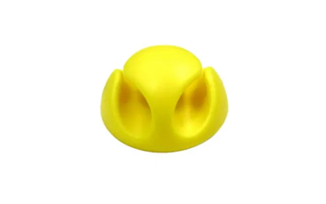 Desk Tidy Cable Management Yellow 10 Pack Dual Channel