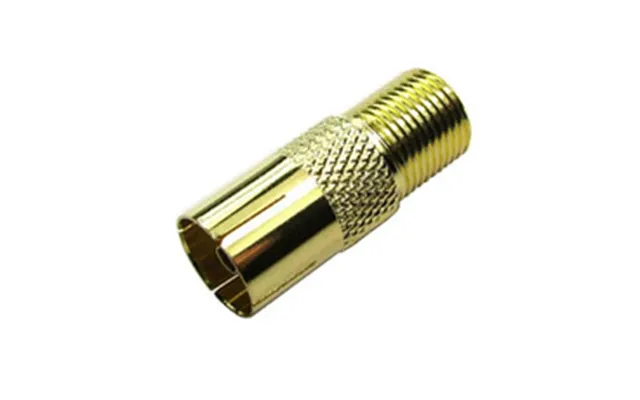 Tv Coax Female To F-type Female Screw On Gold