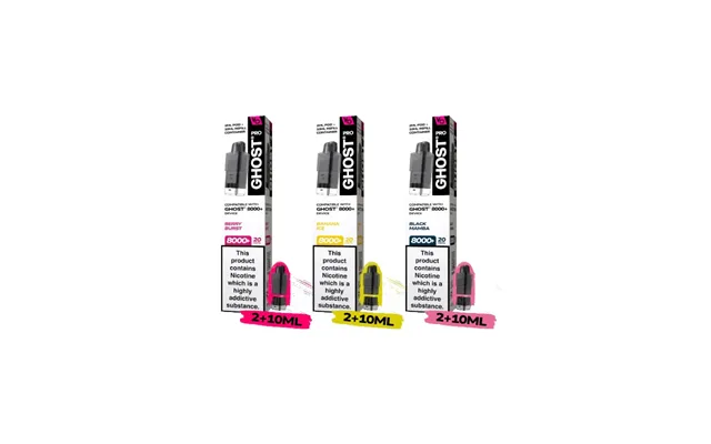 Vapes Bars Ghost Pro 8000 Prefilled Pod 2pcs Pack