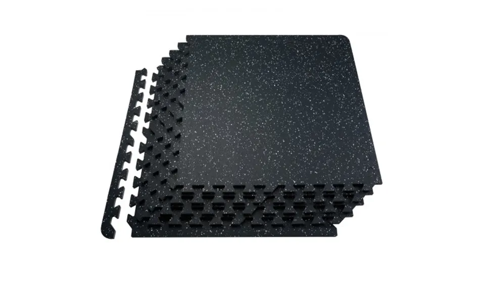 Vevor 0.56 Inch Thick Gym Floor Mats - 12 Tiles Rubber Top With Eva Foam