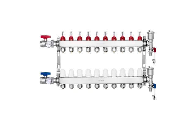 Vevor 10-branch Radiant Heat Manifold 1.27 Cm Pex Tubing Floor Heating Manifold Set product image