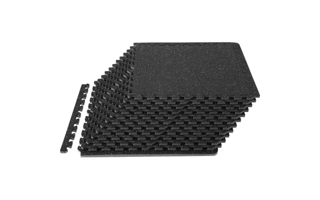 Vevor 12 Pcs 12.70 Mm Thick Gym Floor Mats - 60.96 X 60.96 Cm Eva Foam & Rubber Top Interlocking Workout Floor Mats With product image