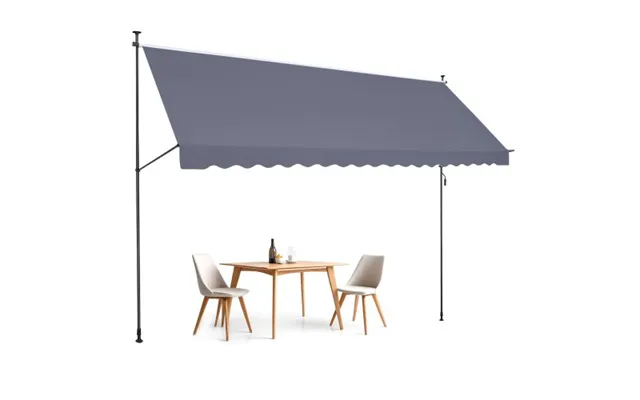 Vevor 178 X 47 Patio Awning Retractable - Awning Sunshade Shelter With Manual Crank Handle