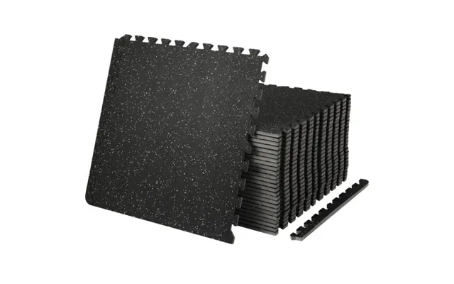Vevor 25 Pcs 12.70 Mm Thick Gym Floor Mats - 60.96 X 60.96 Cm Eva Foam & Rubber Top Interlocking Workout Floor Mats With product image