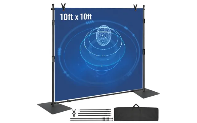 Vevor 304.8 X 304.8 Cm Pipe And Drape Kit - Heavy Duty Backdrop Stand With Carbon Steel Base