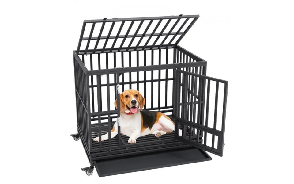 Vevor 42 Inch Heavy Duty Dog Crate - Indestructible Dog Crate