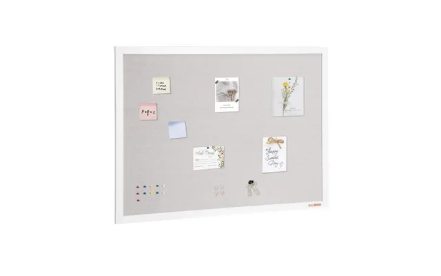 Vevor 48 X36 White Cork Board With Linen Surface Stylish Wall-mounted Bulletin Board For Home - School