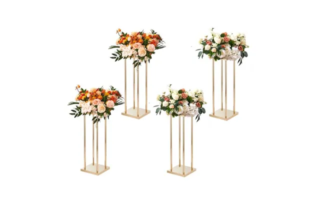 Vevor 4pcs Gold Metal Column Wedding Flower Stand - 23.6inch 60cm High With Metal Laminate product image