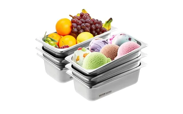 Vevor 6 Pack Hotel Pans - 1 3 Size Anti-jam Steam Pan
