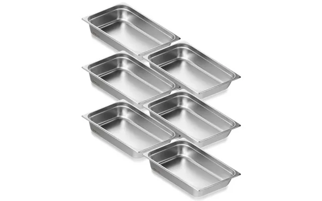 Vevor 6 Pack Hotel Pans - Full Size Anti-jam Steam Pan