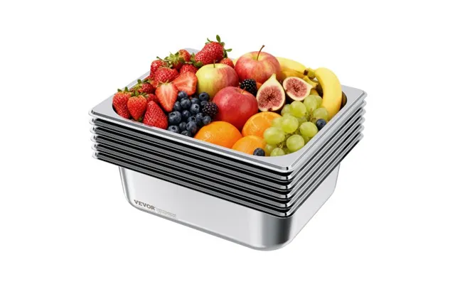 Vevor 6 Pack Stainless Steam Hotel Pans - 1 2 Size Table Steam Pan
