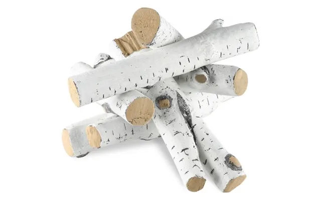 Vevor 6 Pcs Large Withe Birch Logs - Gas Fireplace Ceramic Logs For Fire Place