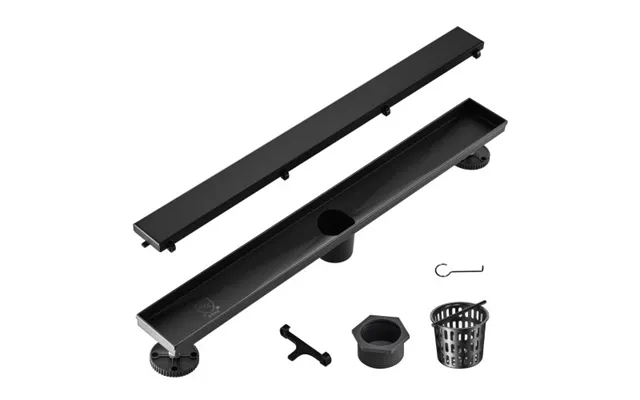 Vevor 610mm Linear Shower Drain Offset With Tile Insert Cover,brushed 304 Stainless Steel Rectangle Shower Floor Drain -
