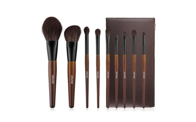 Vevor 9-piece Makeup Brush Set For Foundation Blending Eyeshadow - Professional Makeup Brush Kit With Soft Natural Wool 