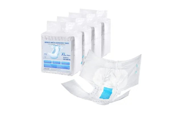 Vevor Adult Briefs With Tabs, Super Absorbent Incontinence Briefs For Men And Women, Disposable Adult Diapers With Leakp