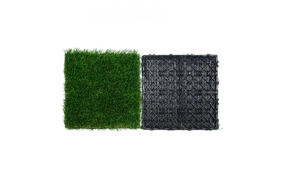 Vevor Artifical Grass Tiles Interlocking Turf Deck Set - 18 Pack 305x305mm