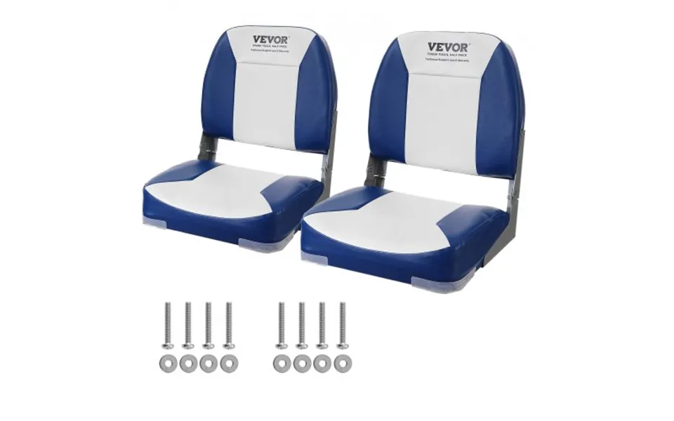 Vevor Boat Seat Low Back Fold-down Fishing Boat Chair With Sponge Padding 2 Pack