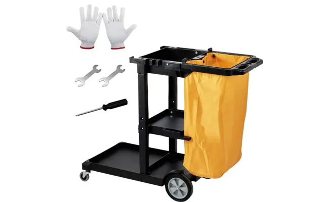 Vevor Cleaning Cart - 3-shelf Commercial Janitorial Cart
