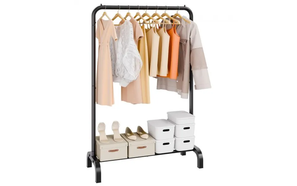 Vevor Clothes Rack - Heavy Duty Clothing Garment Rack With Hanging Rod And Bottom Storage Area