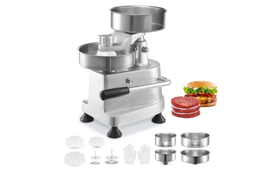 Vevor Commercial Burger Patty Maker - Hamburger Beef Patty Maker With 3 Convertible Mold 4 5 6-inch