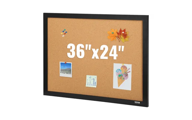 Vevor Cork Board - 36x24 Inches Bulletin Board With Mdf Sticker Frame