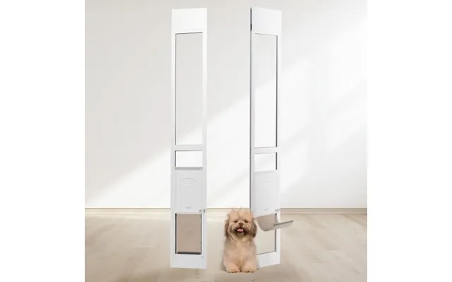 Vevor Dog Door For Sliding Glass Door - 75 7 8 -80 11 16 Adjustable Height Doggy Door For Sliding Doors