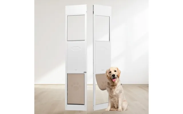 Vevor Dog Door For Sliding Glass Door - 75 7 8 -80 11 16 Adjustable Height Doggy Door For Sliding Doors